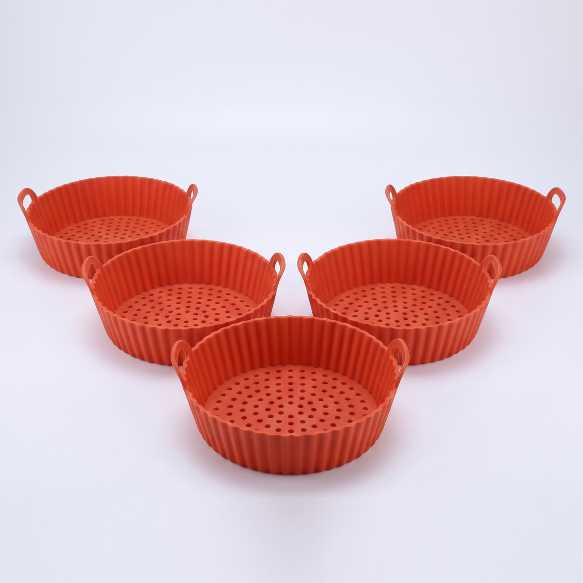 FryGuard 5-Pack bundle, five red silicone liners