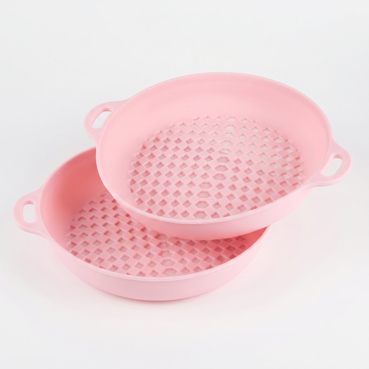 FryGuard 2-Pack, Pink — two pink silicone liners