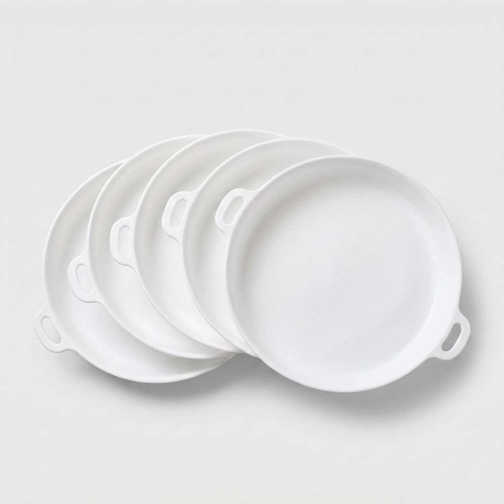 FryGuard 5-Pack, White — five white silicone liners