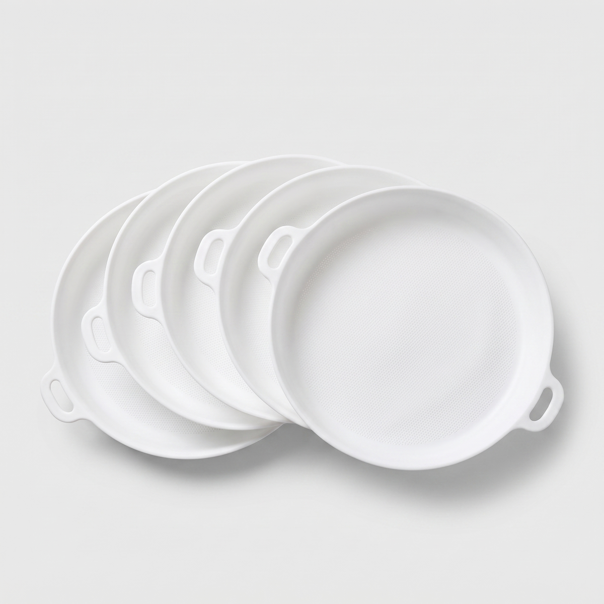 FryGuard 5-Pack, White — five white silicone liners